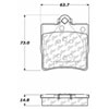 PosiQuiet Ceramic Pads 1996-2011 Chrysler Mercedes-Benz C230 C240 C280 Crossfire E300 SLK230 SLK280 SLK300 SLK320 - image 2