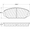 PosiQuiet Ceramic Pads 1999-2004 Acura Honda MDX Odyssey - image 1