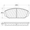 PosiQuiet Ceramic Pads 1999-2004 Acura Honda MDX Odyssey - image 2