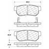 PosiQuiet Ceramic Pads 2000-2010 Hyundai Kia Amanti Azera Elantra Magentis Optima Santa Fe Sonata Sp - image 2