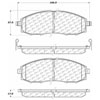 PosiQuiet Ceramic Pads 2000-2004 for Nissan Frontier Xterra - image 3