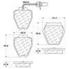 PosiQuiet Ceramic Pads 1999-2005 Audi Volkswagen A6 Quattro Allroad Quattro Passat S4 S6 - image 2