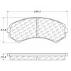 PosiQuiet Ceramic Pads 2000-2012 Honda Isuzu Mitsubishi Axiom Endeavor Grandis Montero Passport Rodeo Rodeo Sport - image 1