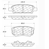 PosiQuiet Ceramic Pads 2004-2016 Chrysler Dodge Jeep Mitsubishi 200 Avenger Caliber Compass Lancer Outlander Patriot Sebring - image 1