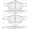PosiQuiet Ceramic Pads 2009-2012 Ford Mercury Escape Mariner - image 1