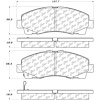 PosiQuiet Ceramic Pads 2006-2014 Acura Honda Ridgeline TL - image 1