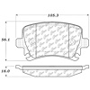 PosiQuiet Ceramic Pads 2001-2016 Audi Seat Volkswagen A3 A3 Quattro A4 A4 Quattro A6 A6 Quattro Alte - image 1