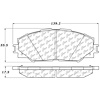 PosiQuiet Ceramic Pads 2006-2015 Lexus Pontiac Scion Toyota Corolla HS250h Matrix Prius V RAV4 Vibe xB xD - image 1