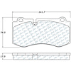 PosiQuiet Ceramic Pads 2007-2014 Mercedes-Benz CL550 CL600 S350 S400 S450 S550 S600 SL550 - image 1