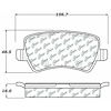 PosiQuiet Ceramic Pads 2012-2015 Land Rover LR2 Range Rover Evoque - image 1
