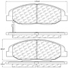 PosiQuiet Ceramic Pads 2008-2014 Cadillac CTS STS - image 1