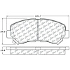 PosiQuiet Ceramic Pads 2009-2015 for Nissan Juke Maxima fits Sentra - image 1