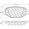PosiQuiet Ceramic Pads 2009-2017 Ford Lincoln Mercury Edge Explorer Flex MKS MKT MKX Sable Taurus - image 1