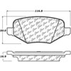 PosiQuiet Ceramic Pads 2009-2017 Ford Lincoln Mercury Edge Explorer Flex MKS MKT MKX Sable Taurus - image 3