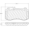 PosiQuiet Ceramic Pads 2010-2016 Mercedes-Benz CLS400 E400 E550 - image 1
