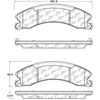PosiQuiet Ceramic Pads 2012-2015 for Nissan NV1500 NV2500 NV3500 - image 2