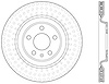 Cryo-Treated Premium Slotted Rear Brake Rotor Fits Select Late Model Audi, Porsche Models [Left/Driver Side]