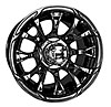 Nitro Golf Cart Wheel Black/Chrome 12 x 7