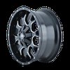 8015-2994M18 Warrior 8015 Wheel [Size: 20" x 9"] Gloss Black Milled Finish - image 2
