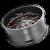 8107-7937BTR Cogent 8107 Wheel [Size: 17" x 9"] Gloss Black Milled Prism Red Finish - image 3