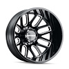 8107D-2879BMR232 Cogent Dually 8107D Wheel [Size: 20" x 8.25"] Gloss Black Milled Finish - image 1