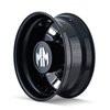 8180-245810BMR Bigrig 8180 Wheel [Size: 24.5" x 8.25"] Rear Gloss Black Milled  Finish - image 2