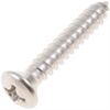 Self Tapping Screw-Stainless Steel-Oval Phillips Head-No. 8 x 1 In. - image 1