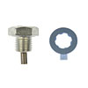 090-043 Magnetic Oil Drain Plug 1/2-20, Head Size 3/4 in; AM/American Motors/Cadillac/Chevrolet/Dodge/Ford/GMC/Isuzu/Jeep - image 1