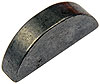 595-065 Woodruff Key-Width-1/4(.25) in., Length-1-7/64(1.106) in, Height-15/32(.471) in; 1/4 in x 1-7/64 in - image 1