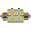 6461W-SMD 38 Mm White 5050 Smd 6 Led Bulb; Multi-Vehicle Application