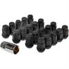 Acorn Wheel Nut and Lock Nut Set 1/2 in.-20 - Matte Black