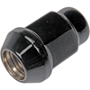 711-305A Black Bulge Seat Acorn Wheel Nut - M12-1.50; BMW/CHRYSLER/FORD/GENERAL/HYUNDAI/ISUZU