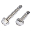 784-190 Self Tapping Screw-Stainless Steel-Hex Washer Head-No. 14 x 1 in., 1-1/2 in. - image 1