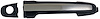 Exterior Door Handle Front Left With Keyhole Primed Black With Chrome Insert - image 1