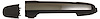 Exterior Door Handle Rear Left Or Right Primed Black With Chrome Insert - image 1
