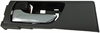 Interior Door Handle Rear Left Chrome Lever Black Housing - image 1