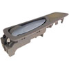 Interior Door Handle Chrome Lever Rear Left Beige Housing - image 3