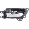 Interior Door Handle Chrome Lever Rear Left Black Housing - image 1