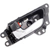 Interior Door Handle Chrome Lever Rear Left Black Housing - image 3