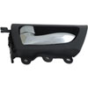 Interior Door Handle Chrome Lever Rear Left Black Housing - image 1