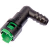 Fuel Line Connector/Adapter 90 Degree 5/16" Steel to 3/8" (10mm) Nylon Tubing