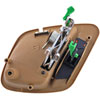 Interior Door Handle - Front or Rear Left Chrome Lever and Brown Camel Housing - image 2