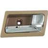Interior Door Handle - Front Right - Chrome Lever+Brown Housing Parchment - image 1