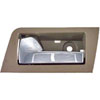 Interior Door Handle - Rear Left - Stone Gray +Chrome - image 1