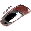 Interior Door Handle Chrome Lever Woodgrain Housing - image 3