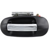 Exterior Door Handle Rear Left Chrome Lever Black Housing - image 1
