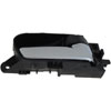 Interior Door Handle Front Rear Right Chrome Lever Black Knob - image 1