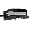 Interior Door Handle Front Rear Left Chrome Lever Black Knob