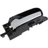 Interior Door Handle Front Rear Left Chrome Lever Black Knob - image 3