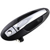 Exterior Door Handle Front Left Chrome Lever Black Housing - image 3